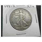1937 S XF+ Walking Liberty Half