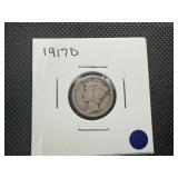 1917 D Better Date Mercury Dime