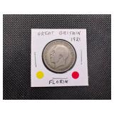 Silver Great Britain 1921 Florin