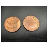 Two Second Amendment 1oz Copper Rounds