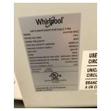 Whirlpool 6,500 BTU Portable Air Conditioner Cools 275 Sq. Ft. with Dehumidifier Model # WHAP081BWC