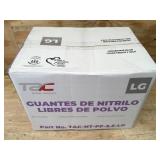 Case of TAC Powdered Free Nitrile Gloves Size Large