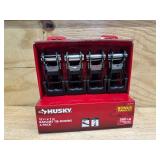 Husky 12 ft. x 1 in. Ratchet Tie-Down Straps with S-Hook (4-Pack) 15