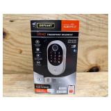 Defiant Round Fingerprint Satin Nickel Electronic Single Cylinder Deadbolt Wi-Fi Enabled Powered by Hubspace