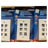 (7) Monster Just Hook it 140239-00 6 Port Computer Wall Plate