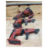HILTI Lot of 3- Cordless Screw Guns- Tool Only