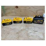 (4) DeWALT Batteries