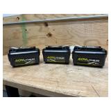 (3) Ryobi Batteries