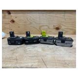 (4) Ryobi Batteries