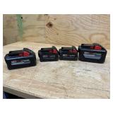 (4) Milwaukee Batteries