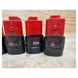 (7)  Milwaukee Batteries