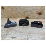 (3) Batteries (Black+Decker, Vanon, and Dyson)