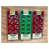 (2) CERATIP CCGT 21.516 AAN Carbide Inserts and (1) Kyocera Ceratip Carbide Inserts