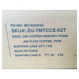 Zinus 2" Copper Memory Air Flow Topper Twin Sized 05052515.29