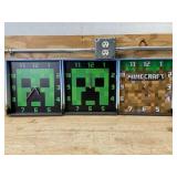 Lot of 3 - Minecraft Clocks