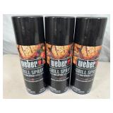 3 New Cans of Weber Grill Spray