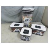 4 New Airtight Food Storage Containers
