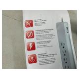 New GE Surge Protector and 9 ft Fabric Covered Extension Cord