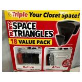 New Pack of 18 Ruby Space Triangles For Closet Organization