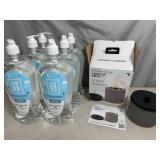 New Tabletop Alcohol Fueled Fire Pit and 6 Bottles of Alcohol Fuel