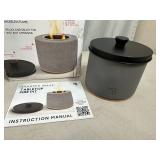 New Tabletop Alcohol Fueled Fire Pit and 6 Bottles of Alcohol Fuel