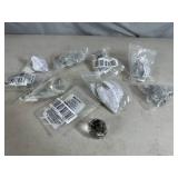 9 New Glass Faceted Drawer / Cabinet Knobs