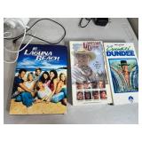 Assorted Electronics, DVD Player, HDMI Cord, Wireless Headset, and More