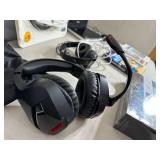 Assorted Electronics, DVD Player, HDMI Cord, Wireless Headset, and More