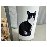New Serengeti Vacuum Insulated Stainless Steel Water Bottle - Black and White Cat
