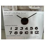 New 20 inch Floating Wall Clock - Peel and Stick