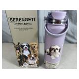 New Serengeti Vacuum Insulated Stainless Steel Water Bottle - Shih Tzu
