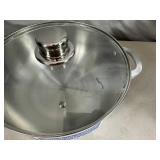 New 4.75 qt Aluminum Caldero Pan with Glass Lid
