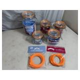 5 New Kilner Flip Top Storage Jars with Extra Replacement Seals