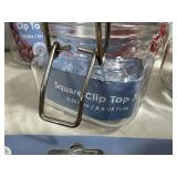 5 New Kilner Flip Top Storage Jars with Extra Replacement Seals