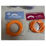 5 New Kilner Flip Top Storage Jars with Extra Replacement Seals