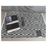 New Bath Rug, Shower Curtain, Curtain Hooks