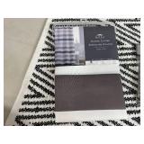 New Bath Rug, Shower Curtain, Curtain Hooks