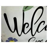 Recycled Metal Sign - Welcome Spring