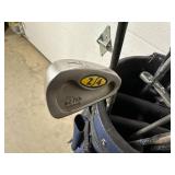 Wilson Golf Bag With Assorted Golf Clubs