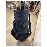 Wilson Golf Bag With Assorted Golf Clubs