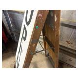 Boutique Open Sign Made from Old Wood Step Ladder - Double Sided