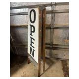 Boutique Open Sign Made from Old Wood Step Ladder - Double Sided