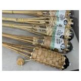6 New Bamboo Tiki Torches