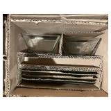 12PCS Mainstays Square Clear Glass Dinnerware Set