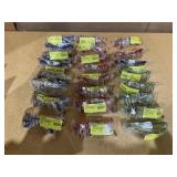 LOT OF 24 Kids Protective Safety Glasses | Impact and Ballistic Resistant Lens, Clear Polycarbonate Lens Color Temple, Child Youth Size