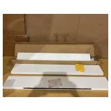 2PCS Fuqing White Floating Shelves, Solid Wood Wall Mounted Shelves