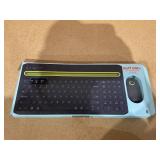 Onn. Multi-Device Wireless Full-Size Keyboard and 3-Button Mouse Set