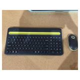 Onn. Multi-Device Wireless Full-Size Keyboard and 3-Button Mouse Set