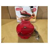 Dash 12" Pizza Griddle, Red - Personal Pizza Maker with Dual Cooking Surfaces, Nonstick & 450°F Heat