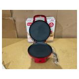 Dash 12" Pizza Griddle, Red - Personal Pizza Maker with Dual Cooking Surfaces, Nonstick & 450°F Heat